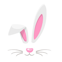 Cartoon Rabbit. Vector Greeting card template
