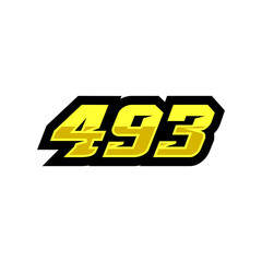 Racing Number 493 Logo Design