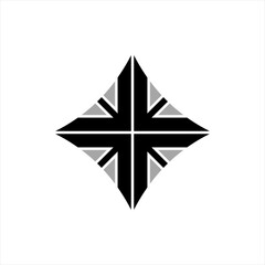 Abstract star design logo vector.