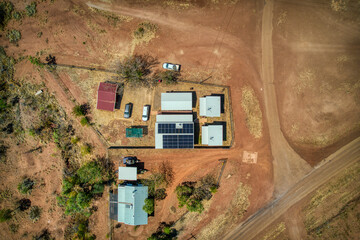 Aerial view of the office of the Central Land Council in Kalkaringi, Agust 2020=2.