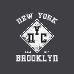 New york Brooklyn illustration typography vector t shirt design 