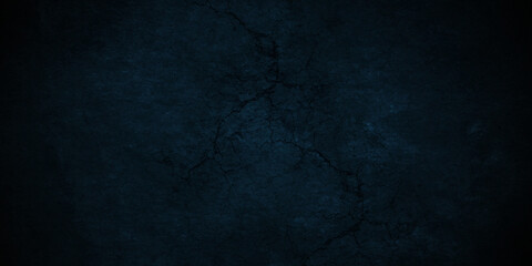 Backdrop vintage blue stone grunge concrete cement blackboard chalkboard wall floor texture. Black anthracite dark green grunge old texture panorama backdrop background.