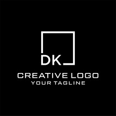 Creative letter dk logo design vektor	