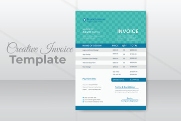 Modern invoice business design template for your company