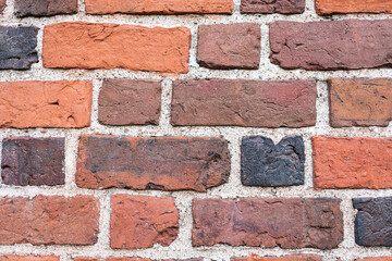 Old stained brown brick wall background