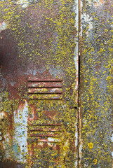 Metal texture grunge background, peeling, rusting, pitting
