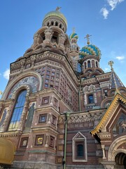 Church of the Resurrection of Christ Saved on Blood St. Petersburg sunny Day 2022