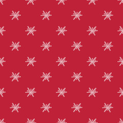 Seamless snowflakes pattern. Snowflakes background. Doodle illustration with snowflakes