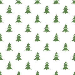 Seamless christmas tree pattern. christmas tree ornament. Doodle illustration with christmas tree