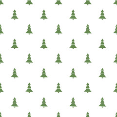 Seamless christmas tree pattern. christmas tree ornament. Doodle illustration with christmas tree