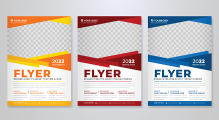 business flyer template design with minimalist concept and clea style use for corporate ads and business profile	
