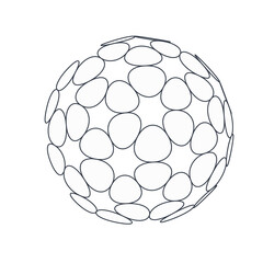 Abstract low poly sphere digital network background. Geometric futuristic blue technology background. Low poly wire frame vector design.