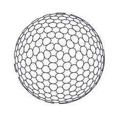abstract 3d sphere isolated
