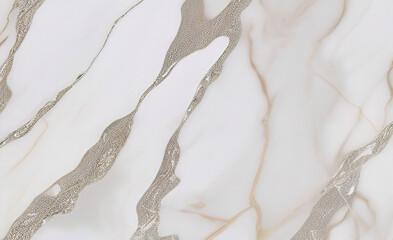 White marble texture with brown and orange lines