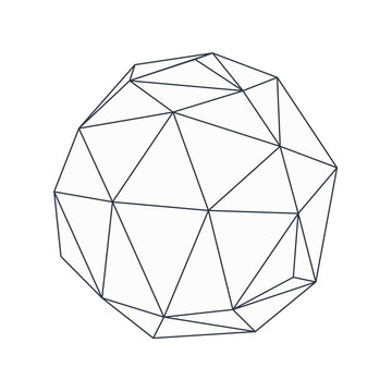 abstract sphere shape of triangles