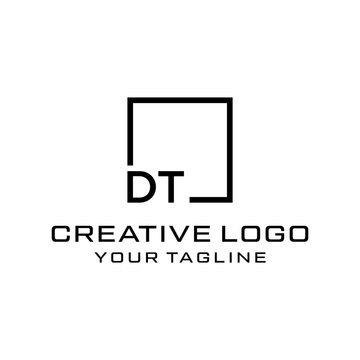 Creative letter dt logo design vektor	