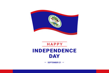 Belize Independence Day. Vector Illustration. The illustration is suitable for banners, flyers, stickers, cards, etc.