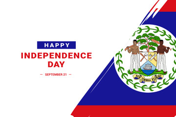 Belize Independence Day. Vector Illustration. The illustration is suitable for banners, flyers, stickers, cards, etc.