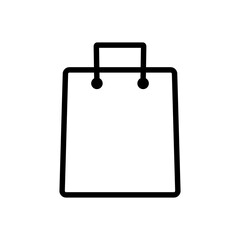 Paper bag line icon, editable stroke, vector outline high quality for UI.