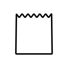 Paper bag line icon, editable stroke, vector outline high quality for UI.