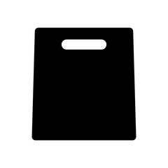 Paper bag silhouette icon, flat vector illustration for graphic design.