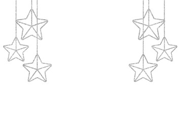 silver frame with stars