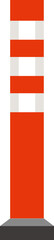 Road barrier column. Vector illustration