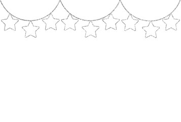 silver frame with stars