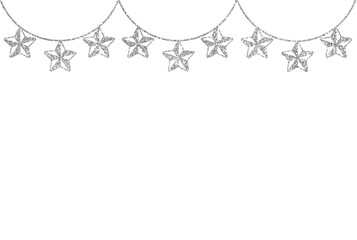 silver frame with stars