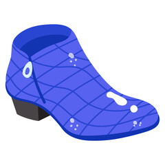 A scalable flat sticker of leather boot 