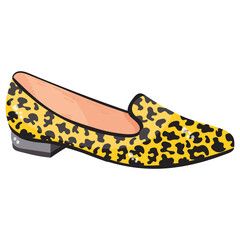 Trendy flat sticker icon of loafer