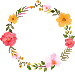 pretty watercolor floral wreath
