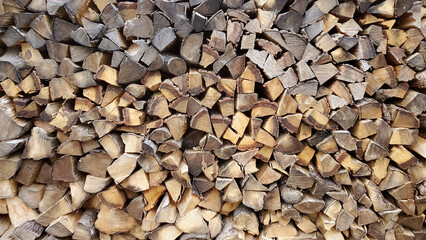 stack of firewood woodpile brown
