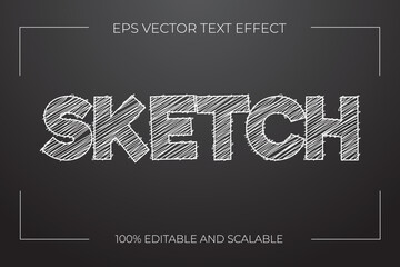 Sketch text effect