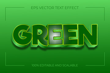 Green 3D Text Effect With green background