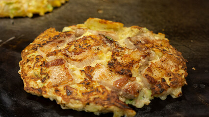 Yellow ripe okonomiyaki

