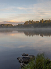 Fototapeta premium sunrise over the river