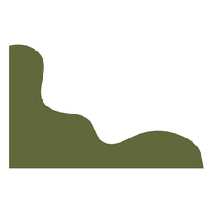 abstract blob shape corner border