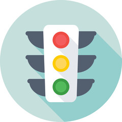 Traffic lights Colored Vector Icon
