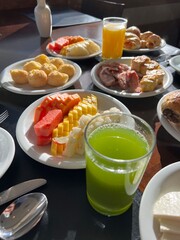 breakfast on the table