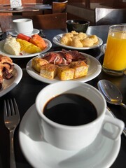 breakfast with coffee