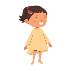 Cute Girl happy kid cartoon