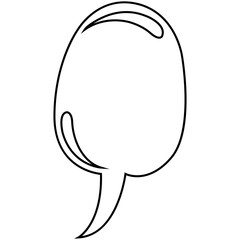 Speech bubble. Transparent PNG clipart for design