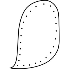 Speech bubble. Transparent PNG clipart for design