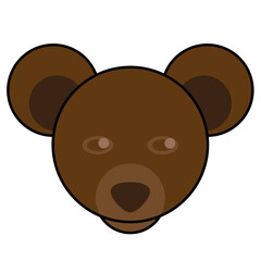 vector graphic illustration of cute bear head character mascot. can be used for children or schools and other products.