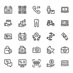 Outline icon for Black Friday