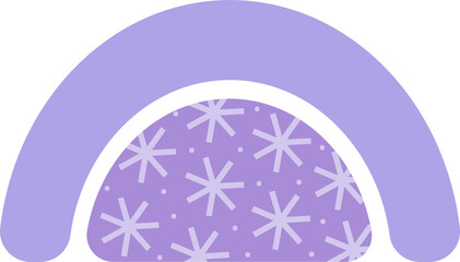 Christmas winter rainbow. Transparent PNG clipart for design