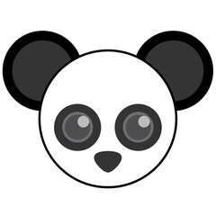 vector graphic illustration of cute panda head character mascot. can be used for children or schools and other products.