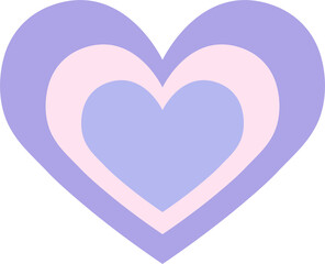 Winter simple blue heart. Transparent PNG clipart for design