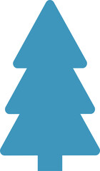 Fototapeta premium Christmas tree flat design. Transparent PNG clipart